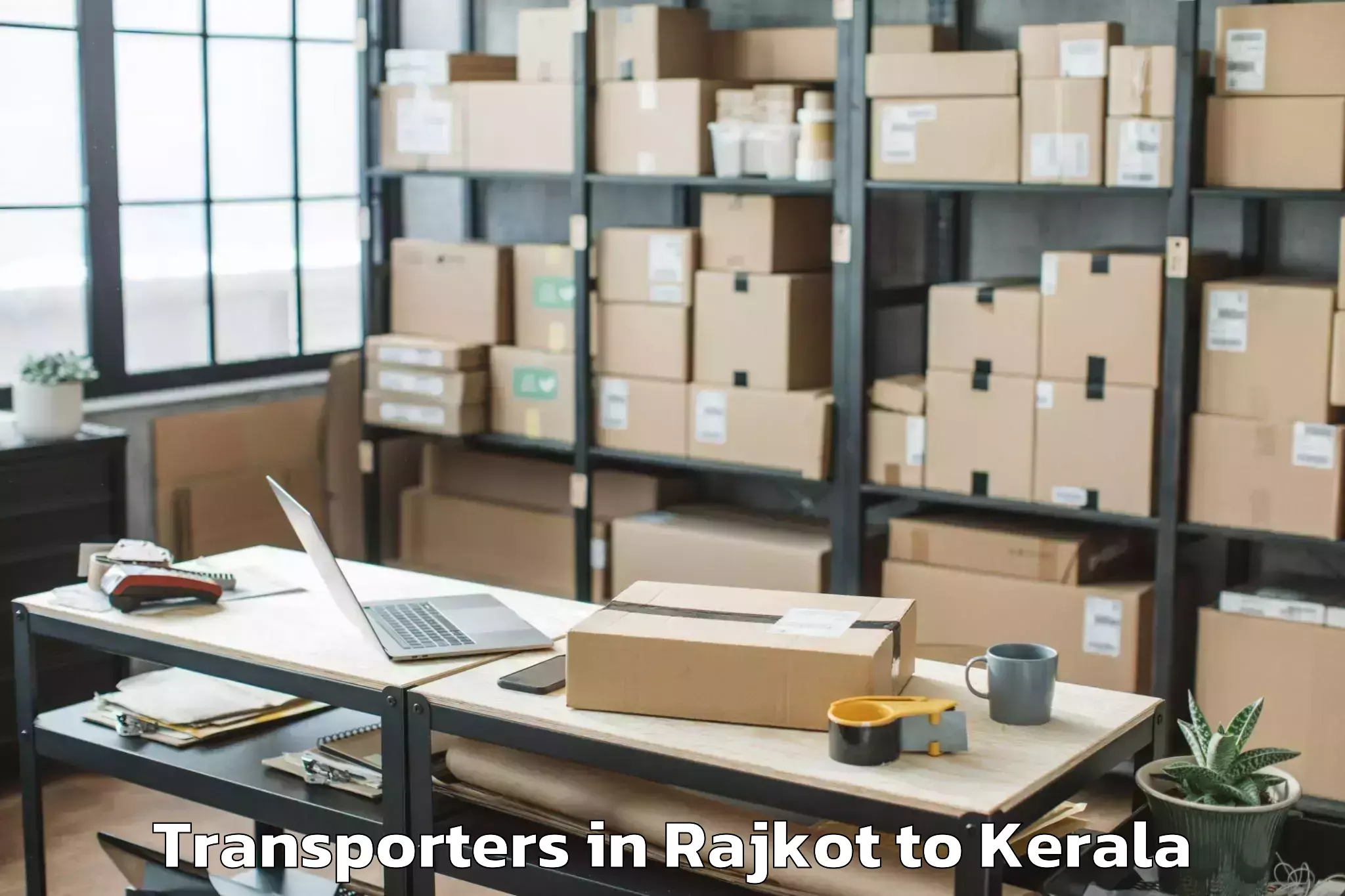 Top Rajkot to Kottarakkara Transporters Available